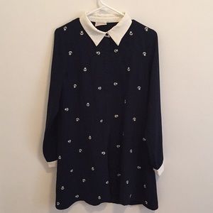 Moon and star button up dress